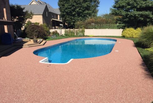 Rubber Stone Pool Deck